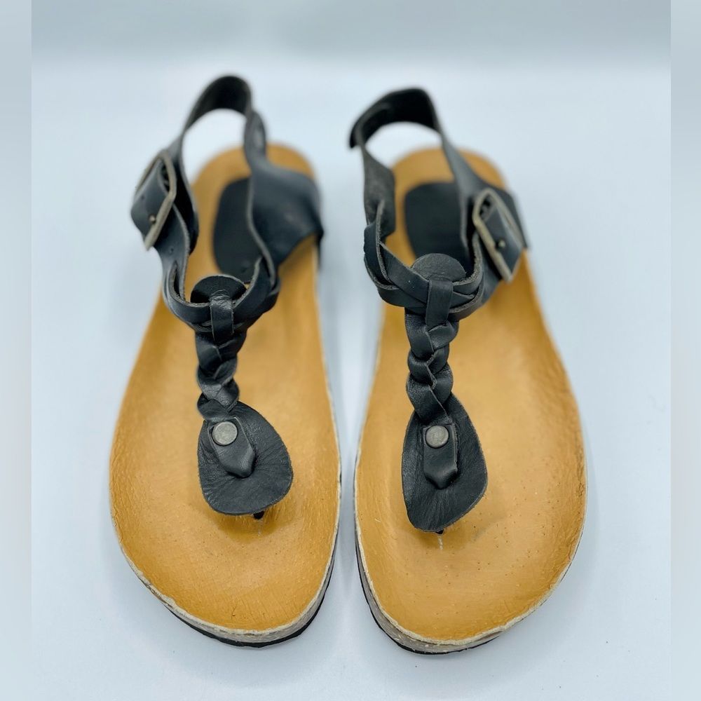 Handmade Black Thong BoHo Birkies - Picture 4 of 4